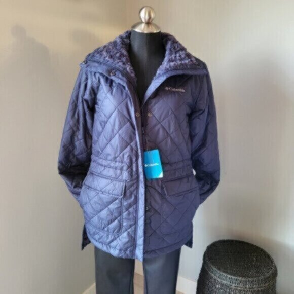 Columbia Quilted Sherpa fleece Winter Jacket NWT Sz Small - Picture 7 of 12